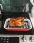 The Silicone Kitchen Silicone Roasting Rack Pan, Dishwasher Safe, BPA Free, Non-Toxic, 7 in by 10.75 in, Navy, 2 Pack by The Silicone Kitchen