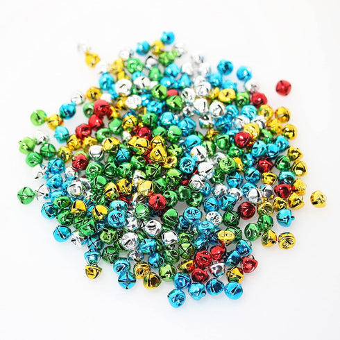 300PCS Jingle Bells with Storage Box, Mini Craft Bells for Wreath, Christmas, Holiday Decorations & Jewelry Making, 10