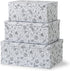 Soul & Lane Decorative Cardboard Storage Boxes, Modern Meadow Set of 3 Floral Nesting Boxes with Lids for Keepsakes
