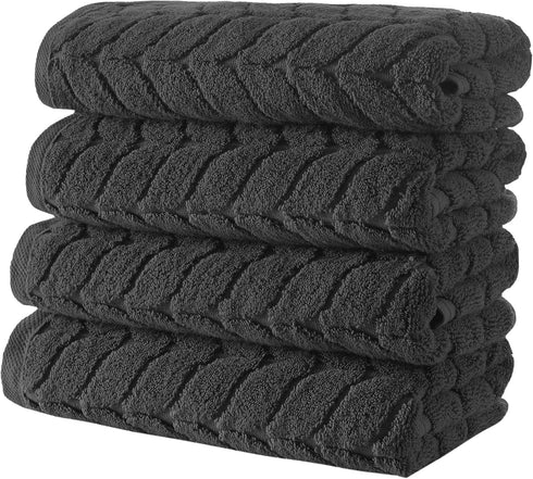 Set Set 3) BAGNO MILANO Turkish Cotton Bath Towels, Hand Towels - Soft Plush Jacquard Collection Luxury Towels