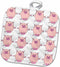 3D Rose Pot Holder, 8" x 8" - Piggy Power Pink Pig Print