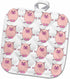 3D Rose Pot Holder, 8" x 8" - Piggy Power Pink Pig Print