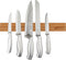 Heavy Duty 15" Bamboo Knife Magnetic Strip - Wall Mounted Holder with 6 Dual-Magnet Zones