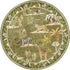 jinchan 5ft 5' Round Rug Green Jungle Animals Print, Machine Washable Circle Modern Soft Non-Slip Forest Plant Throw