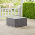 Waterproof Gray Square Ottoman and Outdoor Table Cover for Patio Furniture