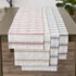 DII Zig Dobby Tabletop Collection, White Cotton Table Runner with Embellished Stripe, 14x108, Black