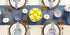 DII PVC Tabletop Collection Woven Indoor/Outdoor Table Runner, 14x72, Nautical Blue