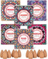 Backflow Incense Cones, Set of 6 Natural Scents for Purification, Relaxation, Yoga, Meditation