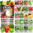 20 Vegetable Seed Packets | Survival Variety Pack | 2026 Season |