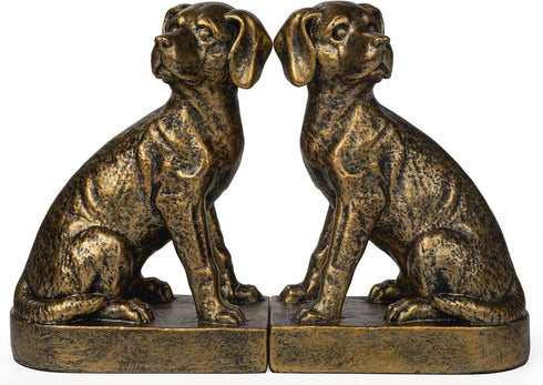 Decorative Bookends for Shelves, Dog Book Ends for Heavy Books, Labrador Retriever Statues Bookends for Heavy Books