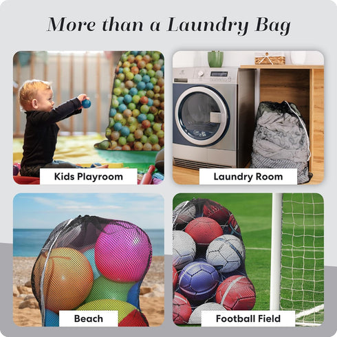 Handy Laundry Mesh Bag - Secure Drawstring Closure, Machine Washable, Spacious Storage, Durable Material, 24" x 36" |