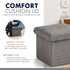 12 12 12, Ornavo Home Small Storage Ottoman Foldable Collapsible Cube Square Linen Ottoman Foot Rest Stool Seat