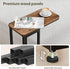 Set 2, Simple Trending C Shaped Side Table, End Table of Sofa Couch Table TV Tray for Living Room, Small Space, Rustic
