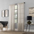 Clean Window Twill Stripe Anti-Dust Sheer Curtain Panel - 52" x 63", Allergy/Pet Friendly, White/Linen