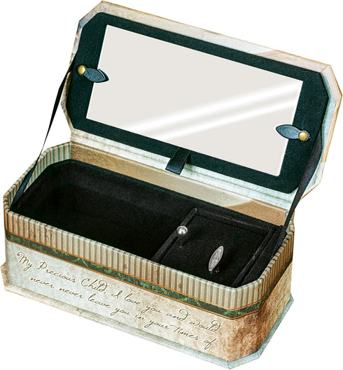 Cottage Garden I Can Do All This Through Him Jewelry Music Box - Footprints in The Sand Design
