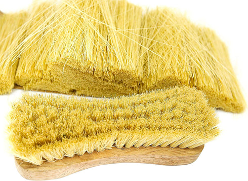 All-Natural Wooden Scrub Brush Set - Eco Friendly Cleaning Products, Tampico Bristle Brushes for Cleaning
