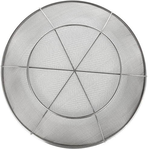 Juvale Fine Mesh Strainer 11" x 4" - Stainless Steel Rice Strainer & Mesh Colander for Pasta