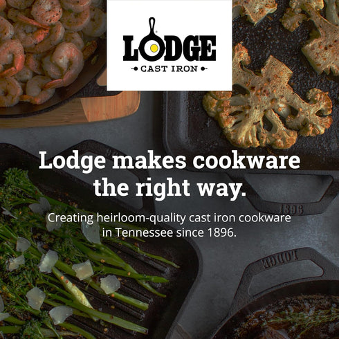 Lodge Cast Iron Chef Collection Skillet, Pre-seasoned, 8 Inch