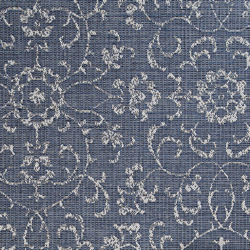 Couristan Monte Carlo Summer Vines Area Rug 2' x 3'7", Navy-Ivory