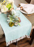 DII Woven Basics Collection 100% Cotton Knit Table Runner, 15x72, Aqua
