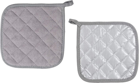 Pot Holders Cotton Made Machine Washable Heat Resistant Potholder, Pot Holder, Hot Pads, Trivet for Cooking and Baking (5, Grey) by joyhalo