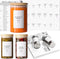 400 Minimalist Spice Labels, Preprinted Stickers Booklet, Black Text on White Waterproof Matte Backing