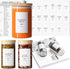 400 Minimalist Spice Labels, Preprinted Stickers Booklet, Black Text on White Waterproof Matte Backing