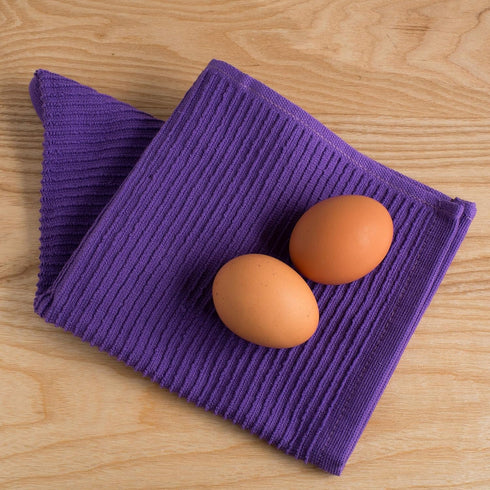 Now Designs Ripple Kitchen Dishcloth, Set of 4, Prince Purple