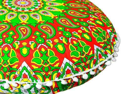 22 Inches Large Round seat Floor Cushion Chair Ottoman Cover Pouf Pillow Meditation Floor Cushions for Adults Seating