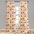 Ambesonne Leaf Curtains, Colorful Fall Autumn Leaves on White Background, 2 Panel Set, 28" x 63", Red Orange Yellow