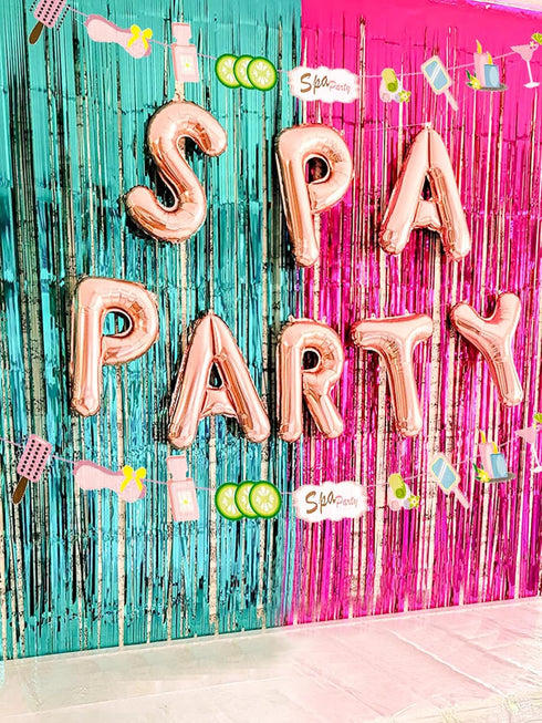 LaVenty 2 PCS Spa & Party Balloons Banner for Spa & Birthday Theme Decoration