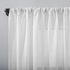 Clean Window Crushed Texture Allergy/Pet Friendly Anti-Dust Sheer Curtain Panel, 52" W x 96" L, White