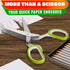 5 5x Herb Scissors with Blades and Cover Stainless Steel Herb Cutter with Ergonomic Handle and Cleaning Brush