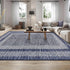 2x6 GarveeHome Modern Bordered Runner Rug Soft Non Slip Runner Washable Non Shedding Floor Carpet, Distressed Geometric