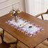 60 inches 16x60) White Dark Red Jacquard Lace Table Runner Long, Claret Dresser Scarf Table Topper for Christmas