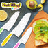 NutriChef 3-Piece Nylon Kitchen Baking Knife Set - Safe Children's Cooking Knives with Firm Grip and Serrated Edges