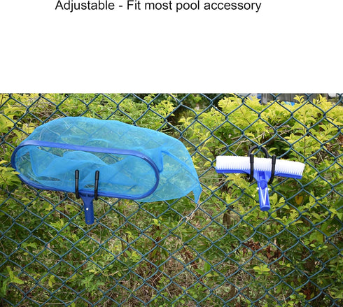YYST Chain Link Fence Hangers - Hold Poles, Brushes, Leaf Rakes, etc. Up to 2 Pounds (4 Pack)
