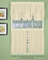 Today's Curtain Orleans Scallop Curtain, Ecru 30" Tier Pair and Tieback, 60" W x 30" L