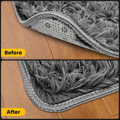 8-Pack (3.9"x3.9") SANKEMU Non-Slip Rug Grippers - Washable & Reusable Carpet Tape for Hardwood Floors, No Damage