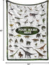 50x60) Personalized Dinosaur Blanket for Kids, Ships Next Day - Dino Throw Blanket for Boys and Girls, Toddler Bed