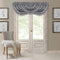 Elrene Home Fashions Antonia Floral Damask Waterfall Window Valance with Tassels, 52"x36", Silver