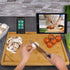 Dexas Prep-Tech Bamboo Cutting Board with Integrated Tablet Holder Groove, 12x16 Inches