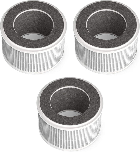 Nispira True HEPA Air Filter Replacement, Compatible with hOmeLabs 3-in-1 Compact Ionic Air Purifier, 3 Packs