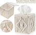 Set Set Sorbus Macrame Boho Decor Baskets & Tissue Holder - Decorative Woven Baskets for Bathroom Shelves - Lined
