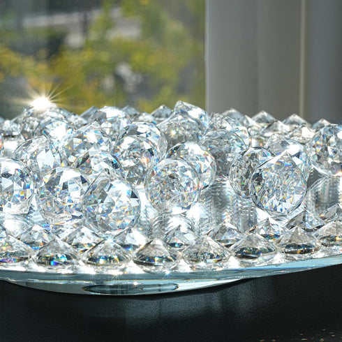 48pcs 20mm HDCRYSTALGIFTS Clear Crystal Ball Prism Chandeliers Prism Sun Shine Catcher Rainbow Pendants Maker, Hanging
