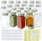 Simple Houseware Spice Jars 4 Ounce Square Glass Bottles with Shaker Lids,
