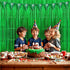KatchOn Green Streamers, 3.2x8 Ft, Pack of 2, Backdrop for Jungle Party Decoration, Tropical Safari Decorations