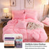 LIFEREVO 2 Pack Fluffy Faux Fur Pillow Shams, 18 x 18 Inches Luxury Decorative Cushion Covers, Pink, Zipper Closure