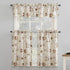 No. 918 Bristol Coffee Shop Semi-Sheer Rod Pocket Kitchen Curtain Valance and Tiers Set, 54" x 24", Ivory Off-White