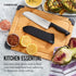 Farberware Edgekeeper 7-Inch Santoku Knife, High Carbon-Stainless Steel Kitchen Knife with Self-Sharpening Blade Cover,